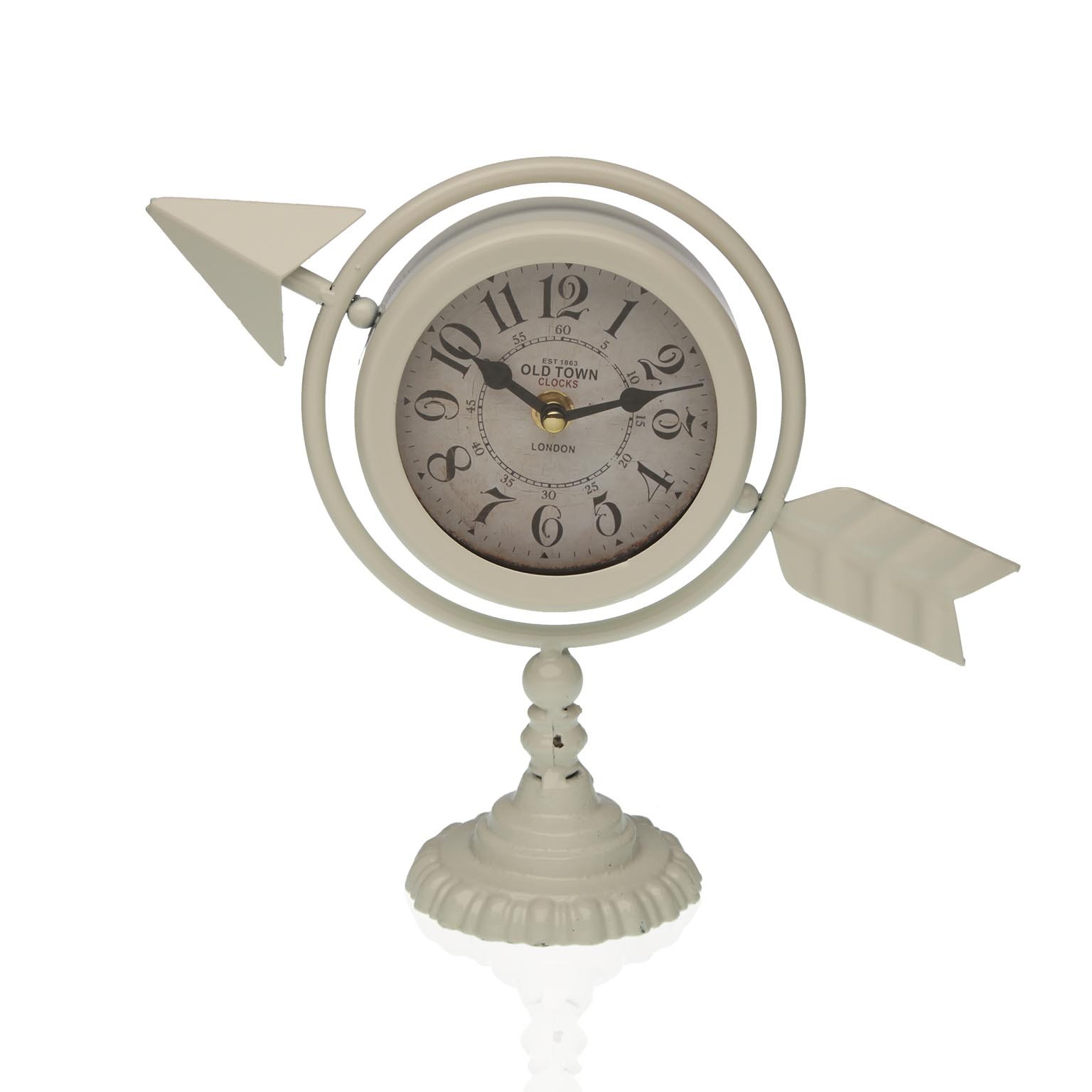Reloj de Mesa Versa Blanco Flecha completa